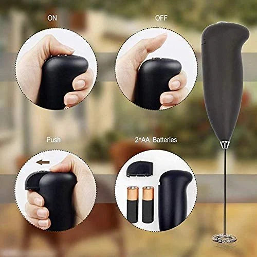 Portable Electric Coffee Beater Handheld Milk Coffee Mixer Frother, Egg Beater